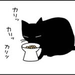 エサを食べる猫漫画