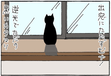 黒猫で遊ぶ4コマ猫漫画