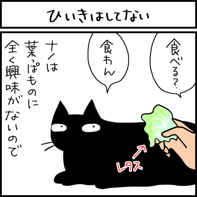 ひいきしていると誤解した猫の4コマ猫漫画